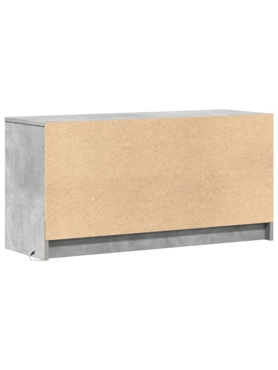 Televizoriaus spintelė su LED, betono, 100x34x50cm, mediena