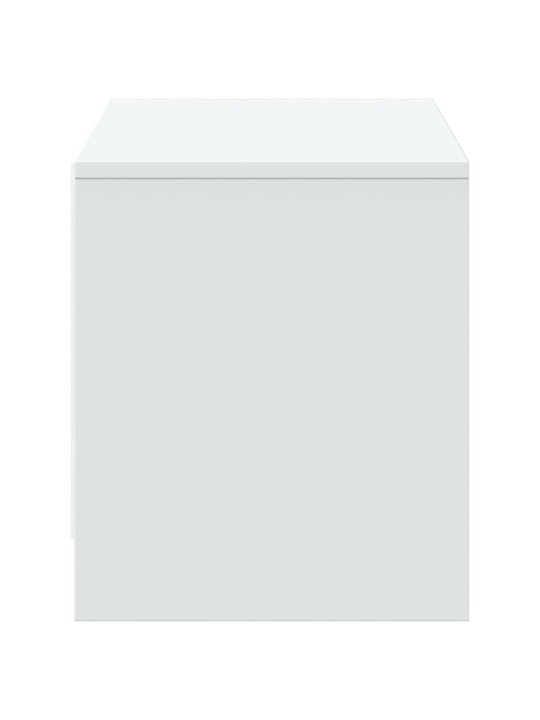 Televizoriaus spintelė su LED, balta, 97x34x40cm, mediena