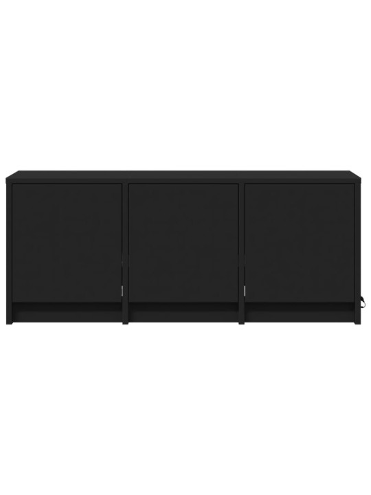Televizoriaus spintelė su LED, juoda, 97x34x40cm, mediena