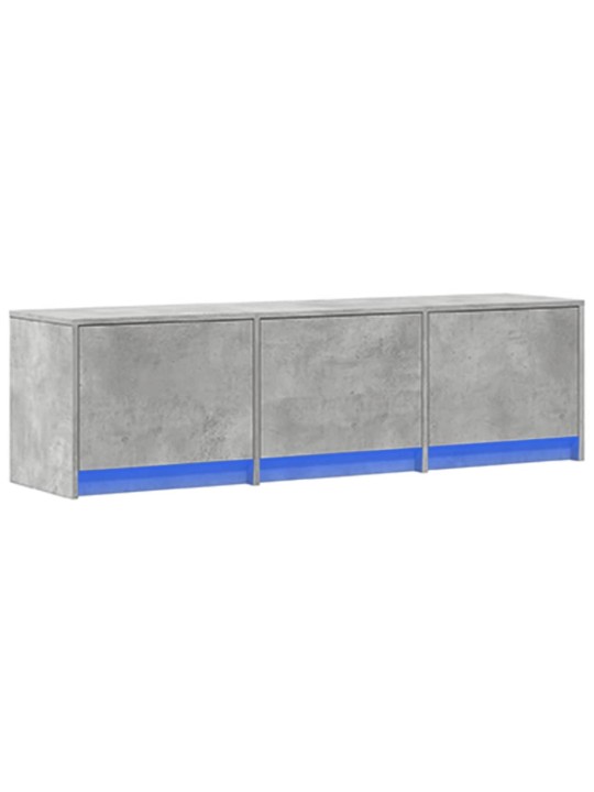 Televizoriaus spintelė su LED, betono, 140x34x40cm, mediena