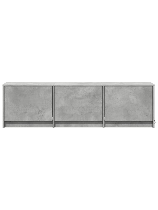 Televizoriaus spintelė su LED, betono, 140x34x40cm, mediena