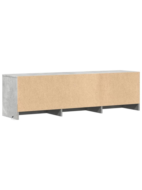 Televizoriaus spintelė su LED, betono, 140x34x40cm, mediena