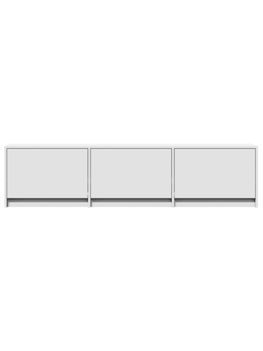 Televizoriaus spintelė su LED, balta, 165x34x40cm, mediena