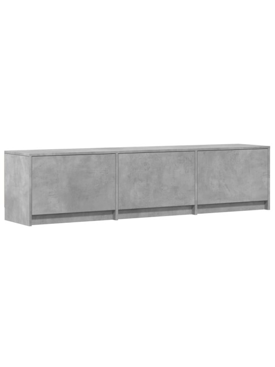Televizoriaus spintelė su LED, betono, 165x34x40cm, mediena