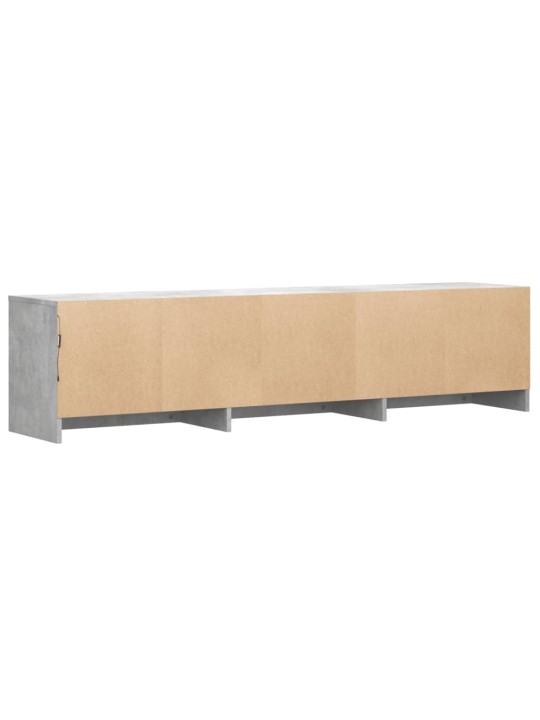 Televizoriaus spintelė su LED, betono, 165x34x40cm, mediena
