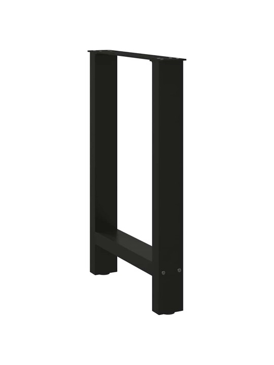 Kavos staliuko kojelės, juoda, 2 vnt., 60x(72-73)cm, plienas