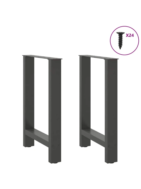 Kavos staliuko kojelės, antracito, 2 vnt., 60x(72-73)cm