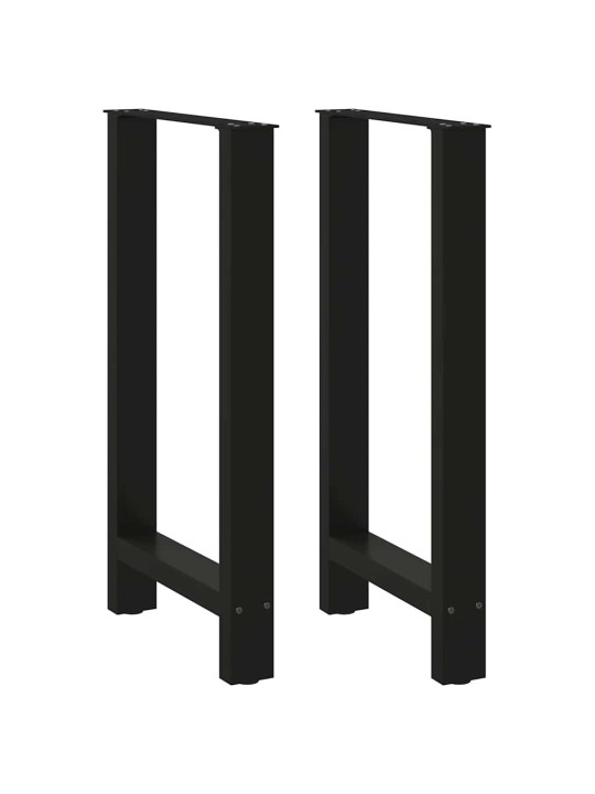 Kavos staliuko kojelės, juoda, 2 vnt., 50x(90-91)cm, plienas