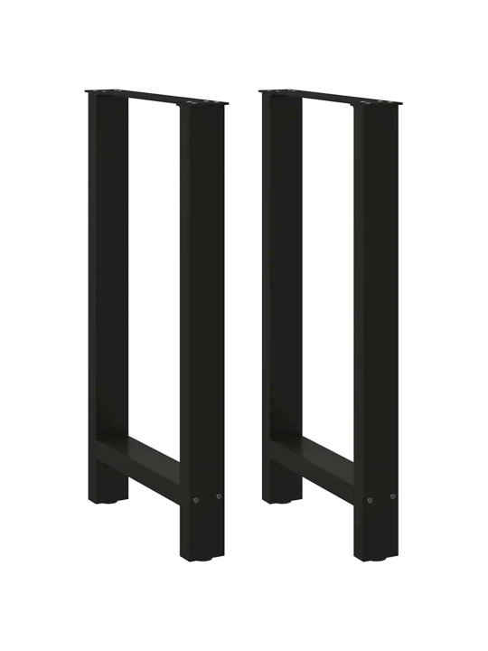 Kavos staliuko kojelės, juoda, 2 vnt., 50x(90-91)cm, plienas