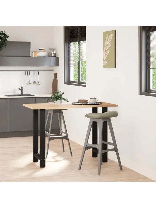 Kavos staliuko kojelės, juoda, 2 vnt., 50x(90-91)cm, plienas