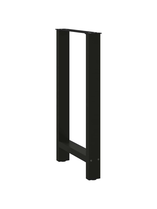 Kavos staliuko kojelės, juoda, 2 vnt., 50x(90-91)cm, plienas