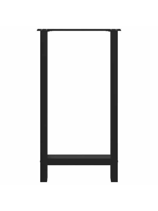 Kavos staliuko kojelės, juoda, 2 vnt., 50x(90-91)cm, plienas