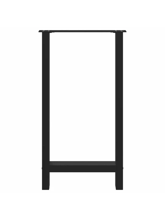 Kavos staliuko kojelės, juoda, 2 vnt., 50x(90-91)cm, plienas