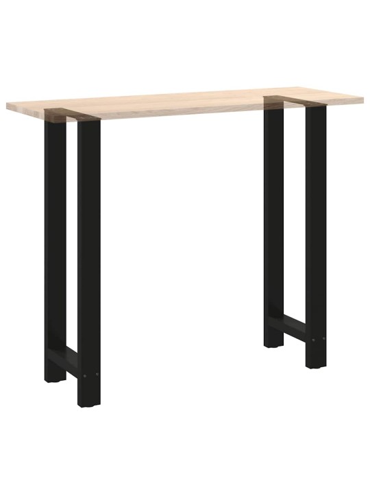 Kavos staliuko kojelės, juoda, 2 vnt., 40x(110-111)cm, plienas