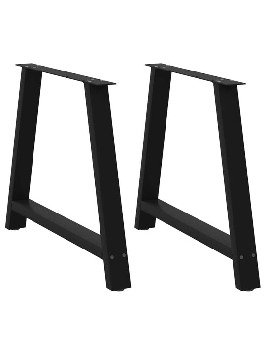 Kavos staliuko kojelės, A formos, 2 vnt., juoda, 90x(72-73)cm