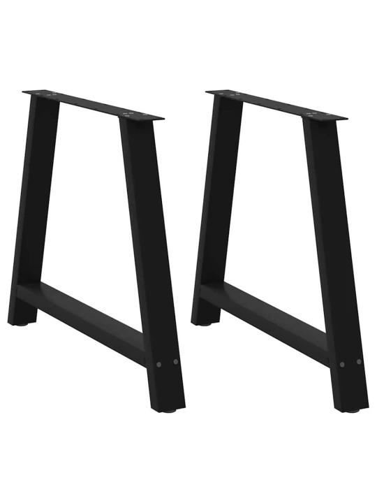 Kavos staliuko kojelės, A formos, 2 vnt., juoda, 90x(72-73)cm