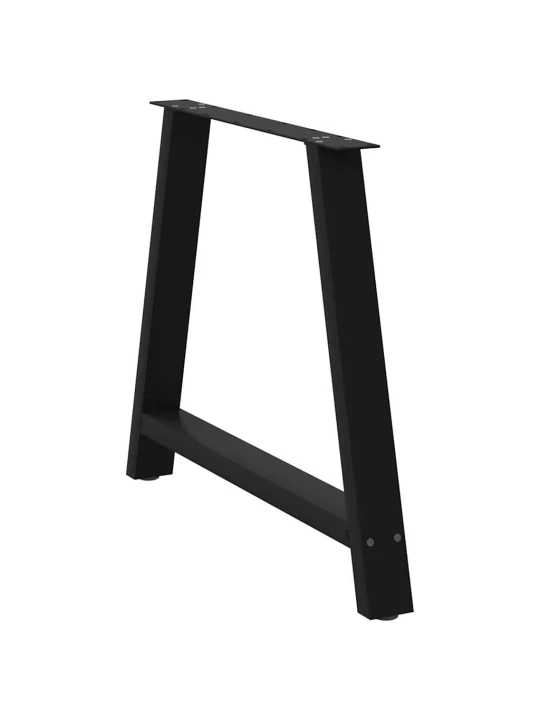 Kavos staliuko kojelės, A formos, 2 vnt., juoda, 90x(72-73)cm