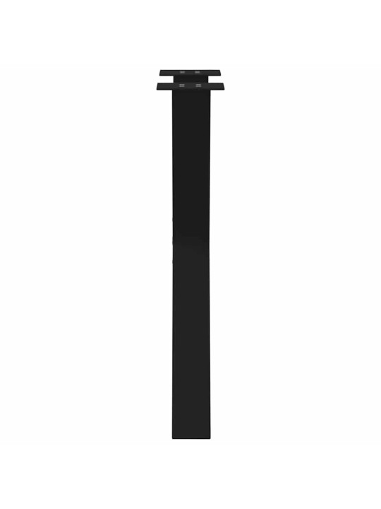 Valgomojo stalo kojelės, X formos, 2 vnt., juoda, 60x(72-73) cm