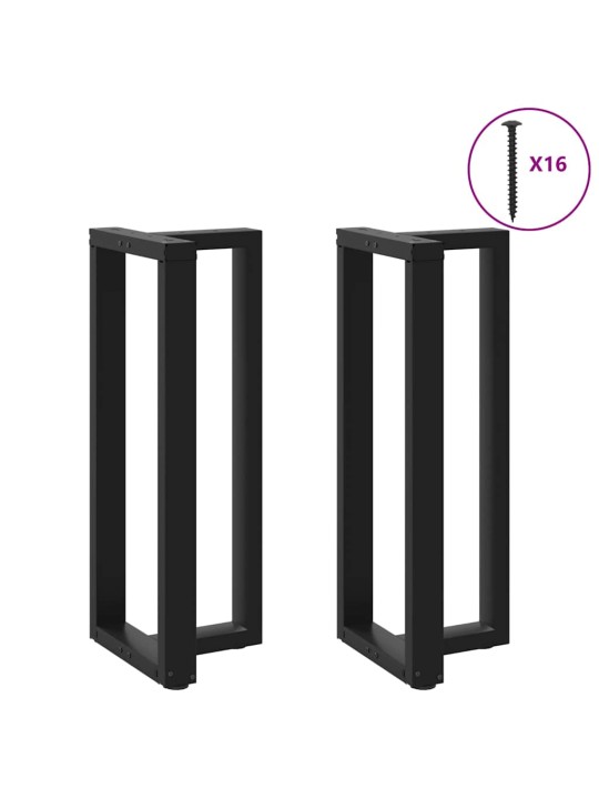 Baro stalo kojos, T formos, 2 vnt., juoda,40x35x(100-101)cm
