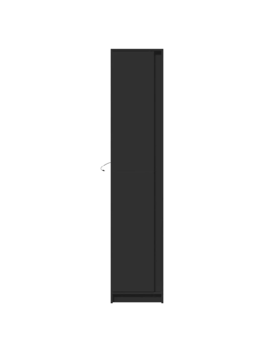 Komoda su LED, juodos, 41,5x32,5x200cm, apdirbta mediena