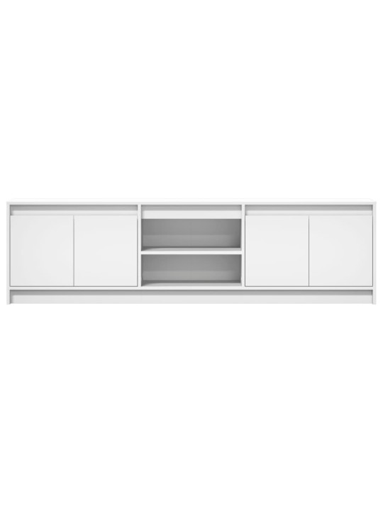 Televizoriaus spintelė su LED, balta, 180x34x50cm, mediena