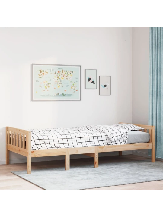 Vaikiška lova be čiužinio, 90x190cm, pušies medienos masyvas