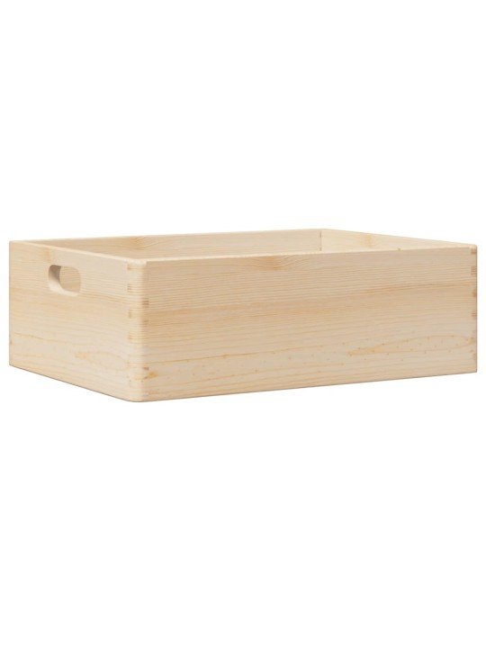 Medinė dėžutė su rankenomis, 40x30x13cm, pušis