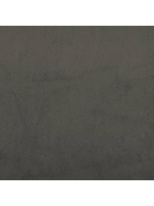 Spyruoklinis čiužinys, tamsiai pilkas, 90x210x20cm, aksomas