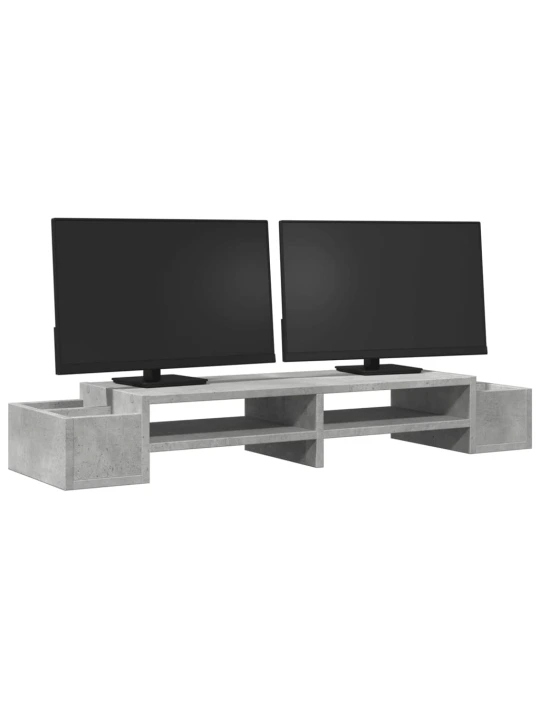 Monitoriaus stovas su vieta daiktams, betono, 100x27x15cm