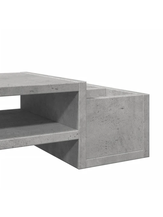 Monitoriaus stovas su vieta daiktams, betono, 100x27x15cm