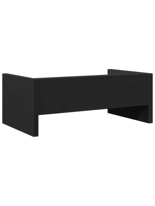 Monitoriaus stovas, juodas, 42x24x16cm, apdirbta mediena