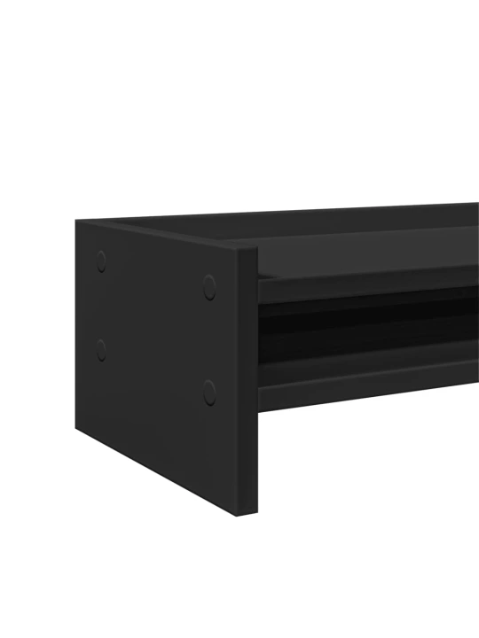 Monitoriaus stovas, juodas, 42x24x16cm, apdirbta mediena