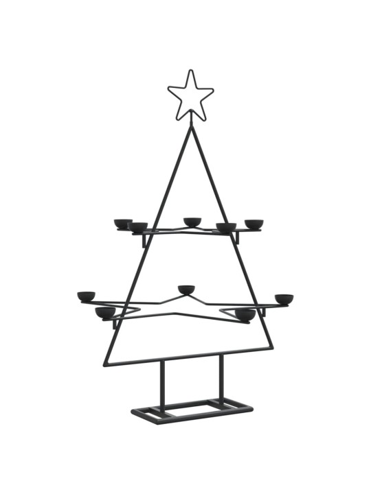 Metalinė Kalėdų eglutė, juodos spalvos, 75cm