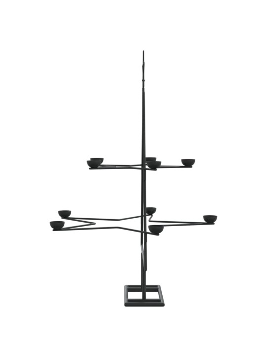 Metalinė Kalėdų eglutė, juodos spalvos, 75cm
