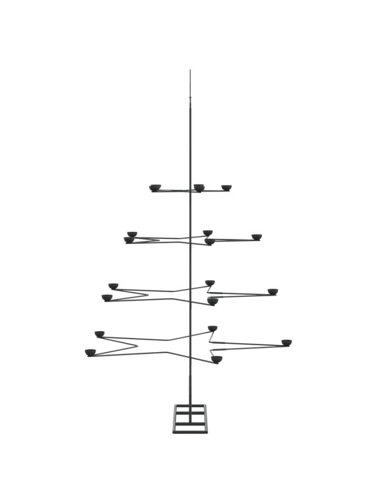 Metalinė Kalėdų eglutė, juodos spalvos, 140 cm