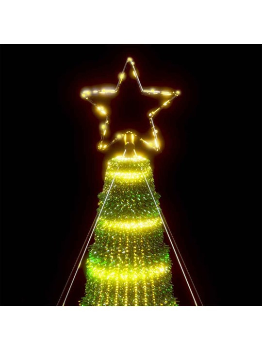 Šviečianti Kalėdų eglutė, 1028 šiltos LED, 403cm, kūgio formos