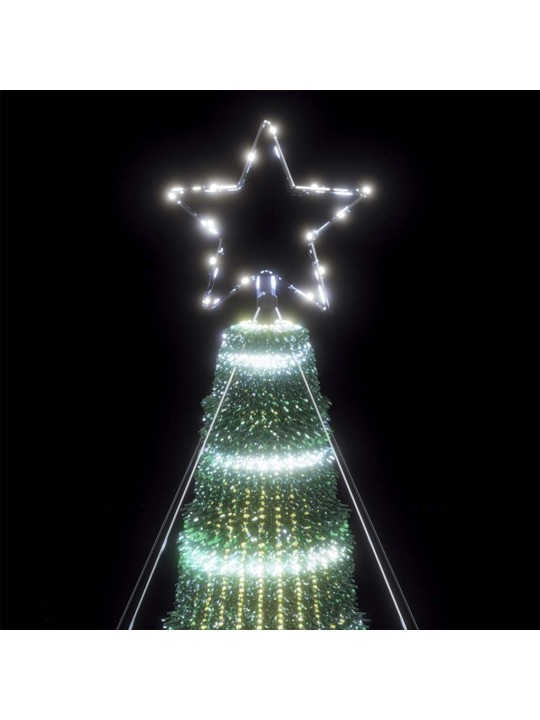 Šviečianti Kalėdų eglutė, 1028 šaltos LED, 403cm, kūgio formos
