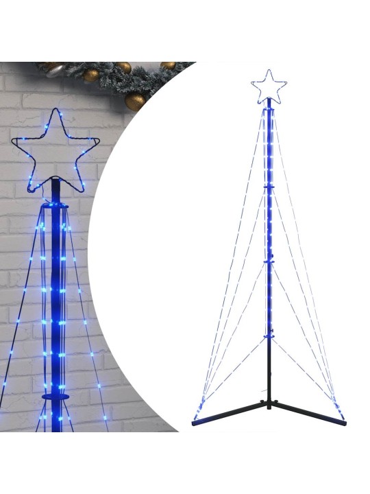 Šviečianti Kalėdų eglutė, 363 mėlynos LED, 182cm