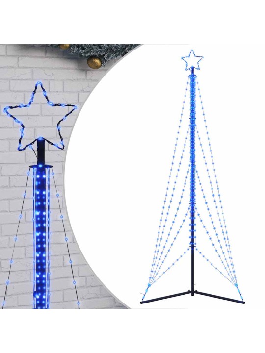 Šviečianti Kalėdų eglutė, 525 mėlynos LED, 302cm