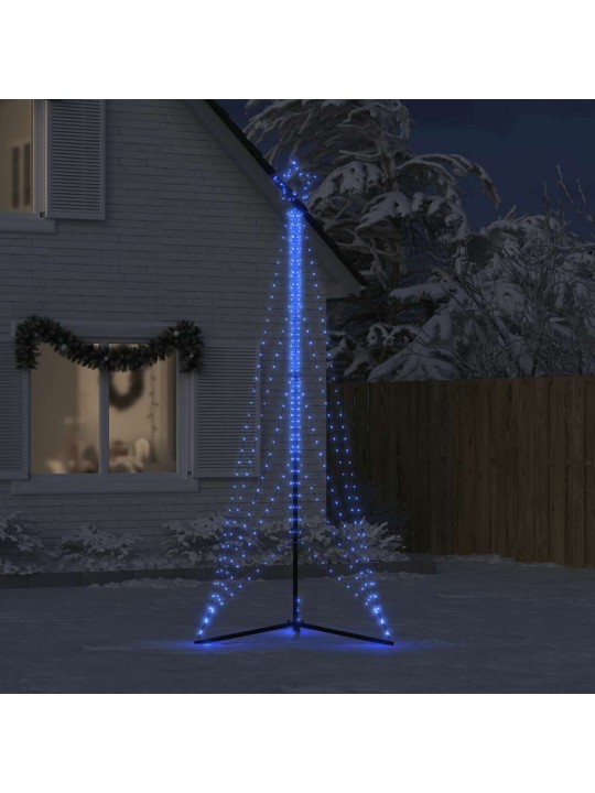 Šviečianti Kalėdų eglutė, 525 mėlynos LED, 302cm