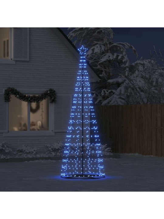 Šviečianti Kalėdų eglutė, 550 mėlynos LED, 304cm, kūgio formos