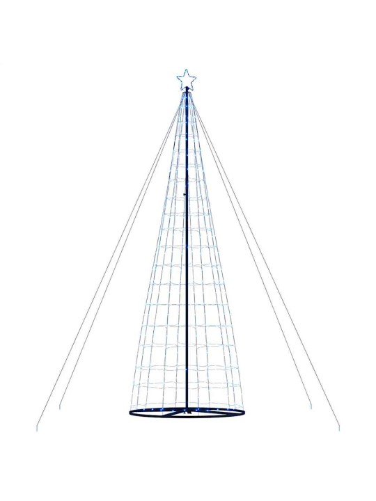 Šviečianti Kalėdų eglutė, 1534 mėlynos LED, 503cm, kūgio formos