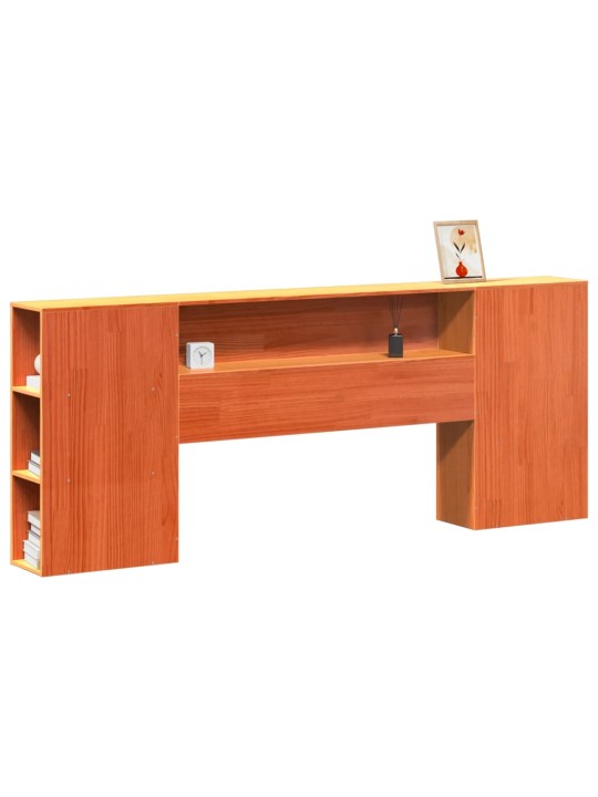Galvūgalis su daiktų laikymo vieta, rudas, 200cm, pušis