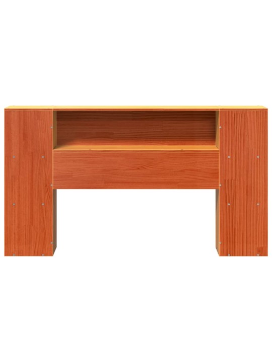 Galvūgalis su daiktų laikymo vieta, rudas, 120cm, pušis