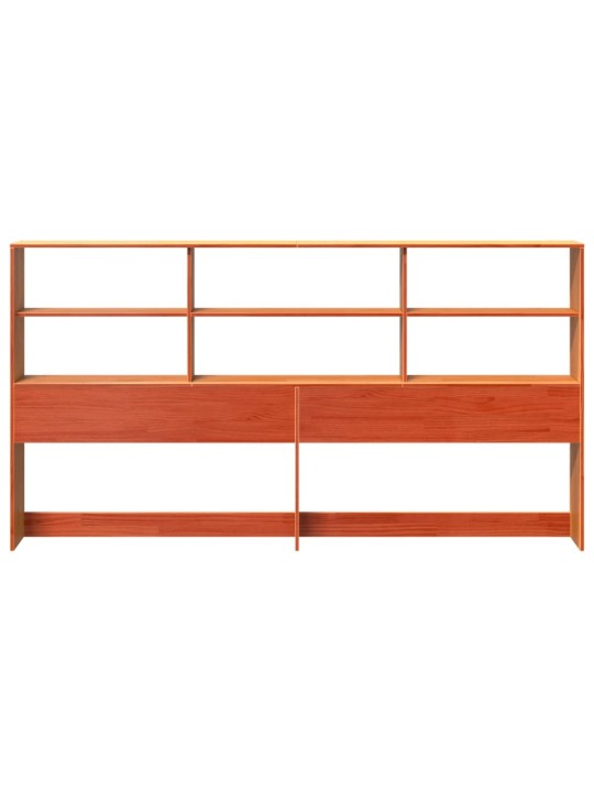 Galvūgalis su daiktų laikymo vieta, rudas, 200cm, pušis