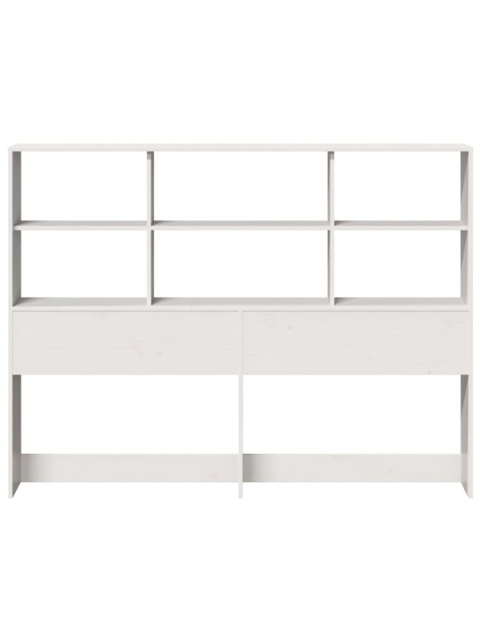 Galvūgalis su daiktų laikymo vieta, baltas, 140cm, pušis