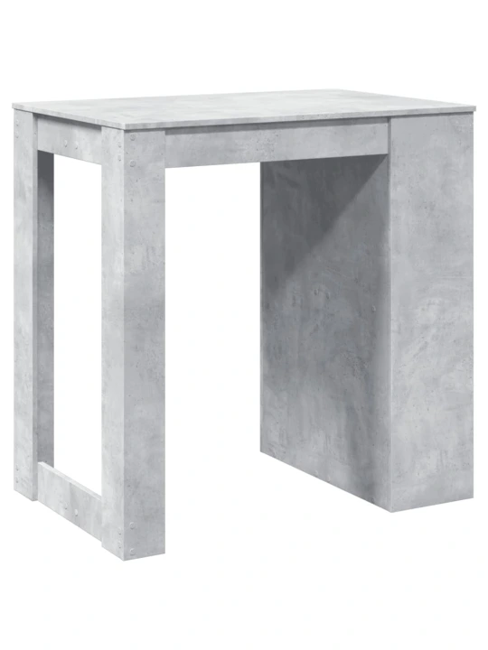 Baro stalas, betono pilkas, 102x70x103,5cm, apdirbta mediena
