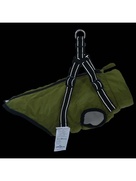 Šunų kailis su diržais, atsparus vandeniui, žalias, 2XL