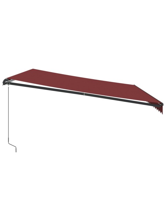Rankiniu būdu ištraukiama markizė su LED, bordo, 500x300cm