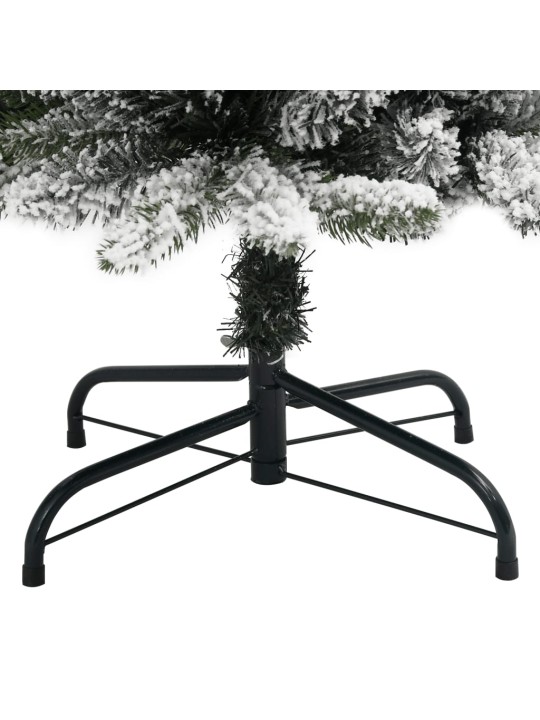 Dirbtinė siaura Kalėdų eglutė su sniegu, 150cm, PVC ir PE